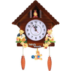 Raguso Vintage Cuckoo Clock Tree House sienas pulkstenis ar dzīvniekiem mājas birojs dzīvojamā istaba guļamistaba apdare mākslas dāvanu amatniecības bērnu piederumi