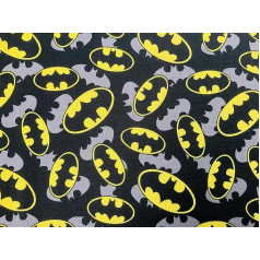 Brīnumsieviete Audums, Betmens Audums, Supermens Audums, DC Super Hero Audums, 100% kokvilna, Feministu Audums, Ziemassvētki Pārdots metrā Marvel, Quilting, Šūšanas piederumi (1,5 metri, Batman Logo Black)