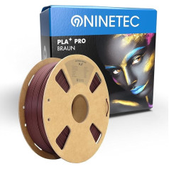 NINETEC BIO PLA+ Filaments 1,75 mm PLA Plus 3D printera filaments 1 kg spole Dimensiju precizitāte +/- 0,03 mm PLA+ FDM printera patēriņa materiāls PLA+ Pro Brown