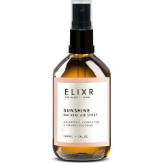 ELIXR Sunshine Room Spray 100 ml I Greipfrūta mandarīna apelsīna ziedi I 100% dabīgas ēteriskās eļļas I Telpu aromāts, smaržīgais aerosols, gaisa atsvaidzinātājs, aerosols