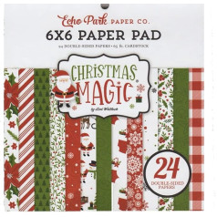 Echo Park Paper Company CM254023 Christmas Magic 6 x 6 papīra blociņš, daudzkrāsains