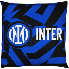 Inter Living Room Cushion New Unisex Adult Logo+Lettering Black/Blue One Size