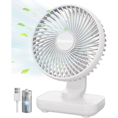 EasyAcc galda ventilatora akumulatora USB ventilators 4000 akumulators Mazs portatīvs 4 ātrumi Ventilatori kluss Mini uzlādējams bāzes ventilators mājas birojam bibliotēkai kempingam