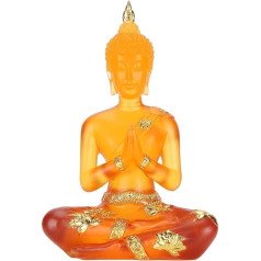 Jade Buddha Jade Budas statuja Jade Budas statuja Budas statuja Maza Budas statuja Caurspīdīga sēdoša Budas statuja Sveķu Budas figūra Skulptūra Mājas birojs Feng Shui Decor statuja