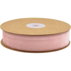 10m Samt-Band 25mm breit Dekoband Zierband Stoffband Geschenkband Borte Farbwahl, Farbe:rosa