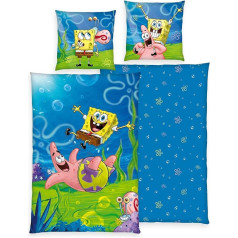 Klaus Herding GmbH Spongebob Reversible gultas veļas komplekts 2 gab. 135 x 200 cm 80 x 80 cm