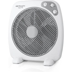 Orbegozo BF – Fan Box Fan with Oscillating Function, Rotating Grid, 3 Speeds, Handle, Timer 40 cm diameter helix