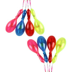 Toyvian Maracas Percussion LED Noisemaker Light Up Mūzikas instrumenti Glowing Sticks for Glow in the Dark Party Favors Supplies Random Colour