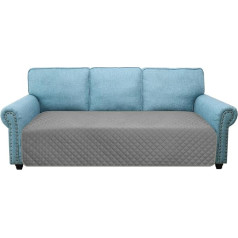 Granbest Wasserabweisender Sofa-Schonbezug, 3-Sitzer, rutschfester Sofaschoner für Kinder, Haustiere, Hunde, Katzen, Sofakissenbezug, vier Jahreszeiten, universell (3-Sitzer, Hellgrau)