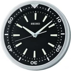 Seiko plastmasas sienas pulkstenis (35 cm x 35 cm x 5,4 cm, melns)