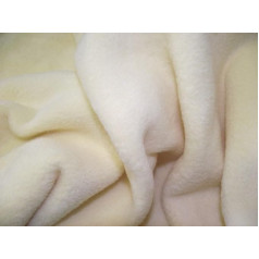 Qualität Anti Pil Polarfleece Stoff Material - Elfenbein/Cremefarben - Elfenbeinfarben, 1Mtr - 150cmx100cm