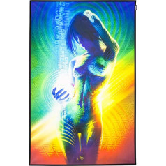 Psywork Blacklight auduma plakāts, neona, prizmatisks, 0,45 x 0,7 m