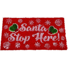 Toyland® Christmas Red Santa Stop Here Coconut Doormat 66 cm x 35 cm (26 x 14 collas)