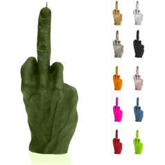 Candellana Mittelfinger Kerze - Mittelfinger Figur - Coole Deko - Gothic Deko - Grunge Deko Kerze - Heavy Metal Deko - Grunge Room Decor - Büro Gadgets - Kerzen Deko - Lustige Kerze Hand FCK