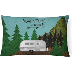 Caroline's Treasures vha3022pw1216 Airstream Camper Adventure Sagaidāms audekla auduma dekoratīvais spilvens, daudzkrāsains, 12hx16w