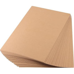 DAKFOOK 100 Blatt A4 Kraftpapier-Karte, 300 g/m², brauner Karton, Bastelpapier, dicker Karton für Bastelarbeiten, Kunstprojekte, Scrapbooking, Druck, Kartenherstellung