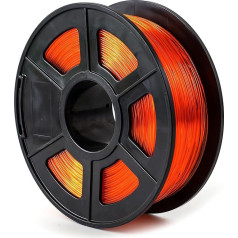 EX-ENERGY 3D printera pavediens PETG, 1,75 mm, 1 kg spole, izmēru precizitāte +/- 0,02 mm (Trasparent Orange)