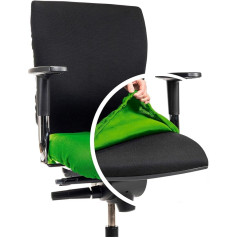 CLEANCHAIR biroja krēsla pārvalks sēdekļa zonai (standarta izmērs) - sēdekļa izmērs aptuveni 40-52 cm platumā un aptuveni 40-52 cm dziļumā (zaļš)