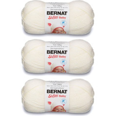 Bernat Softee Baby Antique White dzija - 3 iepakojumi pa 141g - Akrils - 3 DK (Viegls) - 360m - Adīšana / Tamborēšana