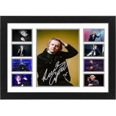 Lewis Capaldi Autograph Collage Poster Print - Ierobežota izlaiduma plakāts - Popkultūras sienas dekori mūzikas faniem - Plakāts mājai, birojam, studijai, sienu mākslai (ierāmēts, A4 (30x20cm))