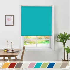 Deco Window Rollos für Fenster, poliestera materiāls, 91,4 x 213,4 cm, melns (Blau)