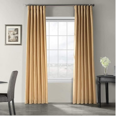 HPD Half Price Drapes HPD Vorhang aus Kunstseide, strukturēts, Vintage stils, 127 x 248 cm (1 panelis), PDCH-KBS20-96, Butternut, Polyester-Mischung, 50 in x 96 in