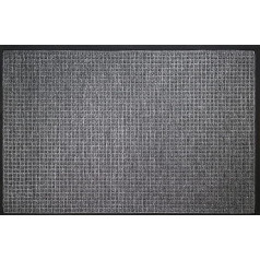 ID 80120 02 Ietekmīgs kvadrātveida durvju paklājs polipropilēna/gumijas pelēks 120 x 80 cm x 1 cm