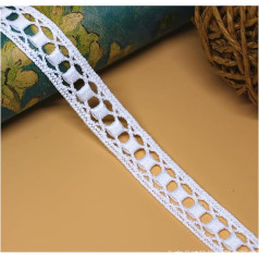 Yurosiay 15 jardų 15mm Weiß Spitze Borte Meterware Stickerei Blumen Spitzenbordüre Nähen Spitzenband Zierband Blumenband Spitze Bordüre Bastelnbandfür DIY Handwerk Nähen Hochzeit Deko 10#