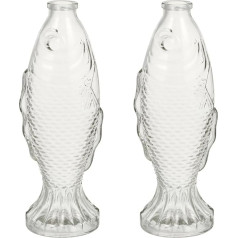 Homoyoyo 2pcs Clear Fish-Shaped Fish Flower Bottle Fish Bowl Fish Bottle Vase: Стеклянный цветок