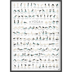 Follygraph Joga plakāts - Jogas attēls - 150 asanas