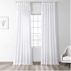 HPD Half Price Drapes PRCT-S19B-108-TT Kokvilnas auduma aizkars, 1 panelis, 50 x 108 cm, balts, čuksti balts