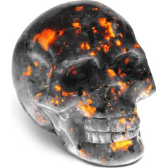 AWNL Yooperlite Skulptur mit Totenkopf