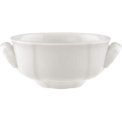 Villeroy und Boch Manoir Suppentasse, 350 ml, Höhe: Porzellan Premium, Weiß, 5,5 cm, Premium Porzellan, Weiß