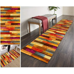 Zvezvi Polyester Carpet Runner for Hallway, Kitchen, Non-Slip, Washable, Colourful, Long, Vintage, Kitchen Runner Rug, Sold by the Metre, Choice of Sizes