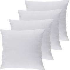 HOMELY IDEAS Spilvenu pārvalki 35x35cm ar neredzamu rāvējslēdzēju Square 180TC dzīvojamai istabai Dīvāns Guļamistaba Couch 4 Pack White