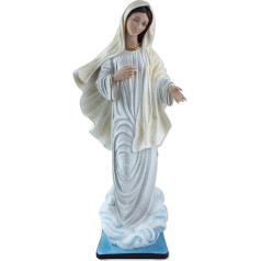 Proposte Religiose Statue of Madonna of Medjugorje Resin Augstums 60 cm Ar rokām apgleznots