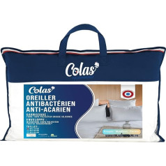 COLAS NORMAND spilvens pret putekļu ērcītēm un antibakteriāls - pūkains - 50 x 70 cm - ilgnoturīgs efekts - perfekta higiēna - mikrošķiedra - mīksts un ērts - mazgājams - franču ražojums - balts 73130215