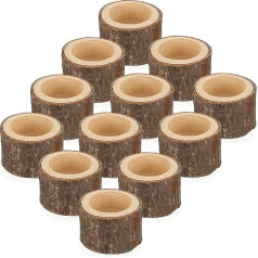 SUMTree упаковка из 12 деревянных держателей свечей Votive Candle Holders украшение для дома стол свадьба (высота 4 см)