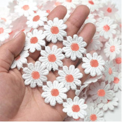 Gėlių nėrinių juostelė Nėrinių apdailos juostelė Daisy dekoracijos 2,5 cm 15 jardų Nėrinių ribos siuvinėjimas Siuvinėtos aplikacijos dekoravimui Vestuvių amatų siuvimas 