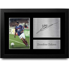 HWC Trading Zinedine Zidane autogrāfs A4, ierāmēts, drukāts A4 formātā