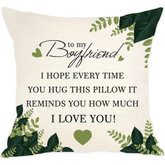 Aocaso Boyfriend Present I Hope Every Time You Hug This Pillow It Reminds You How Much I Love You Pillowcase for Boyfriend Memory Gift I Love You Gift Valentīna diena Birthday (Boyfriend)