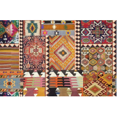 vilber Bohēmiskais kilims 2495 Paklājs, vinils, daudzkrāsains, 100 x 153 x 0,2 cm