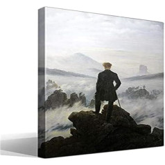 cuadrosfamosos.es Caspar David Friedrich Drukāt uz audekla uz miglas 100% kokvilna ar koka rāmi 3 x 3 cm Platums 75 cm Augstums 55 cm