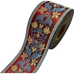 Colcolo Jacquardband zum Nähen, Spitzenband, Stoff, Basteln, Vintage-Verzierung, DIY für Tischsets, Kleidung, Stirnband, Mäntel, Kissenbezüge, Breite 6cm