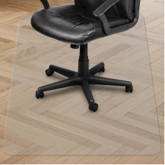 BELLE VOUS Aukštos kokybės biuro kėdės paklotas skaidrus - L 91,5 x W 123 cm - apsauginis kilimėlis biuro kėdei ir neslystantis - grindų apsaugos kilimėlis biuro kėdei, skirtas parketui, laminatui ir kilimams