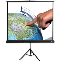 Tripod screen pro 180 (1:1, 180x180cm, matēts balts, melni apmales)