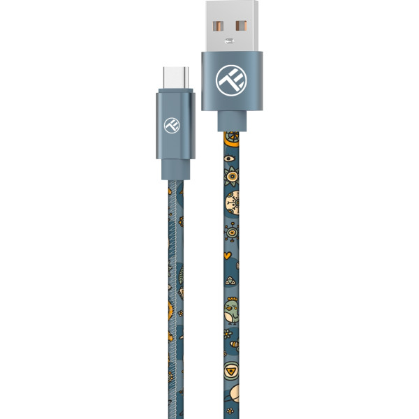 Tellur Graffiti USB to Type-C Cable 3A 1m Blue