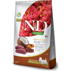 n&d quinoa dog skin&coat brieža gaļa, kokosrieksts pieaugušajiem mini - sausā barība suņiem - 800 g