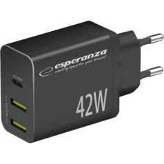 EZC106K сетевое зарядное устройство 42w usb-c pd 30w / 2x usb-a 12w