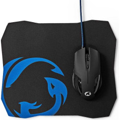 Nedis GMMP110BK Gaming Mouse And Mouse Pad Set- With cord